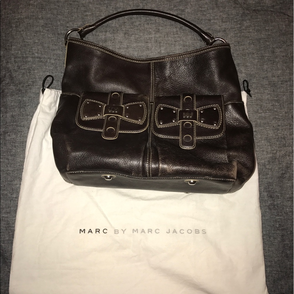 MARC by Marc Jacobs brown leather shoulder bag
