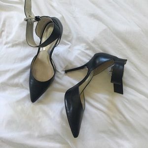 Black Ankle strap pointy toe pump Michael Kors