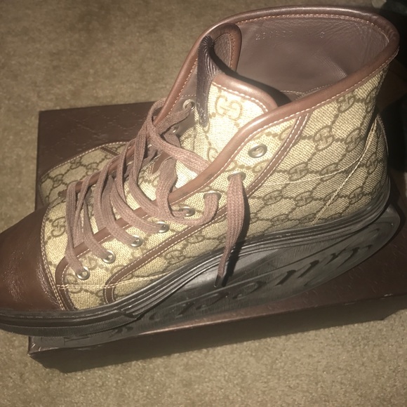 Beige-ebony /cocoa Gucci sneakers - Picture 3 of 5