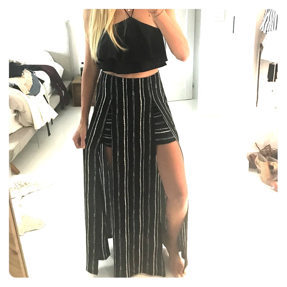 Blush Slit Maxi Skirt size medium