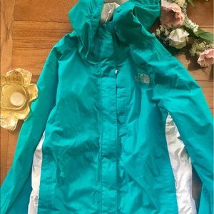 *Reserved* Teal North Face Rain Jacket
