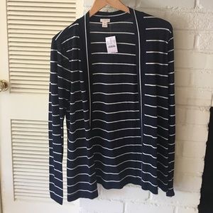 Striped Navy Cardigan