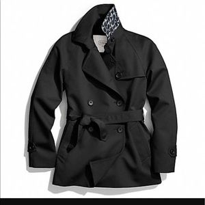 Coach black trench