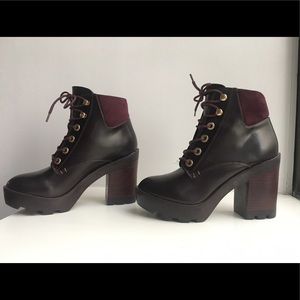 Aldo platform heeled booties
