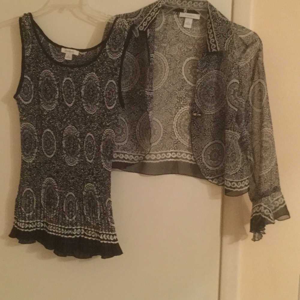 Two piece blouse set