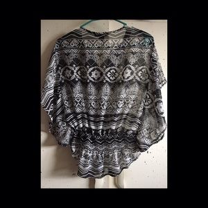 Black and white American Dream polyester shirt