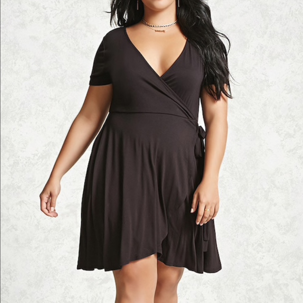 Forever 21+ wrap skater tulip dress size 1X