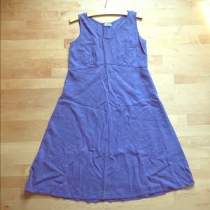 Blue Cut Loose 100% Linen Dress - Made in USA 🇺🇸