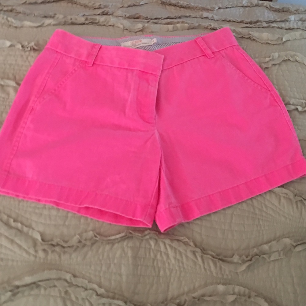 Neon Pink J.Crew Chino Shorts