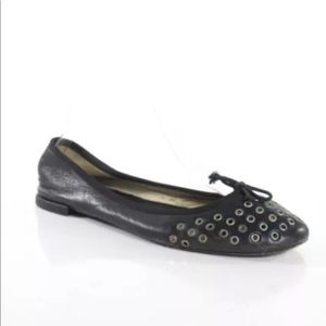 Flat black Comme Des Garcons Black Leather