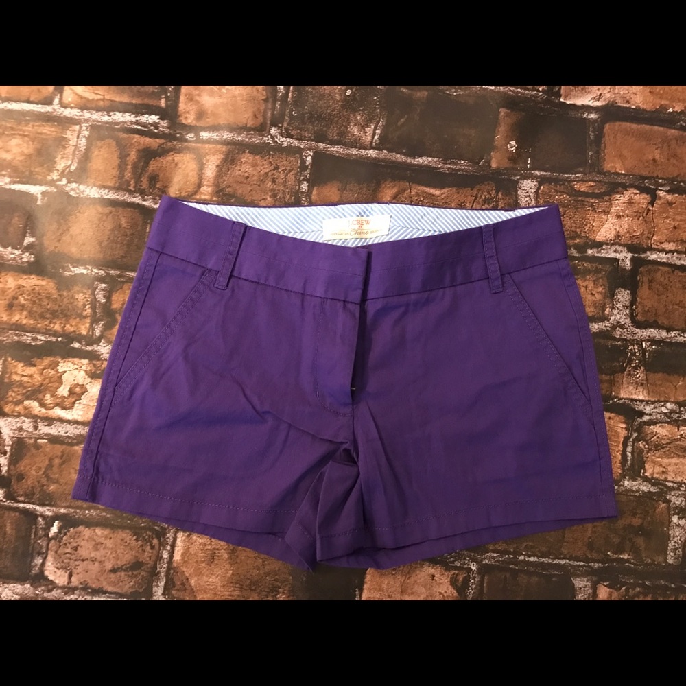 Jcrew Factory purple chino shorts NWT
