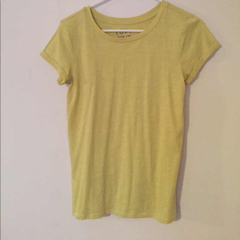NWT Loft Vintage Wash Roll Cuff Tee, X-Small