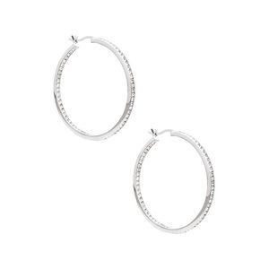Crystal Pavé Hoop Earrings