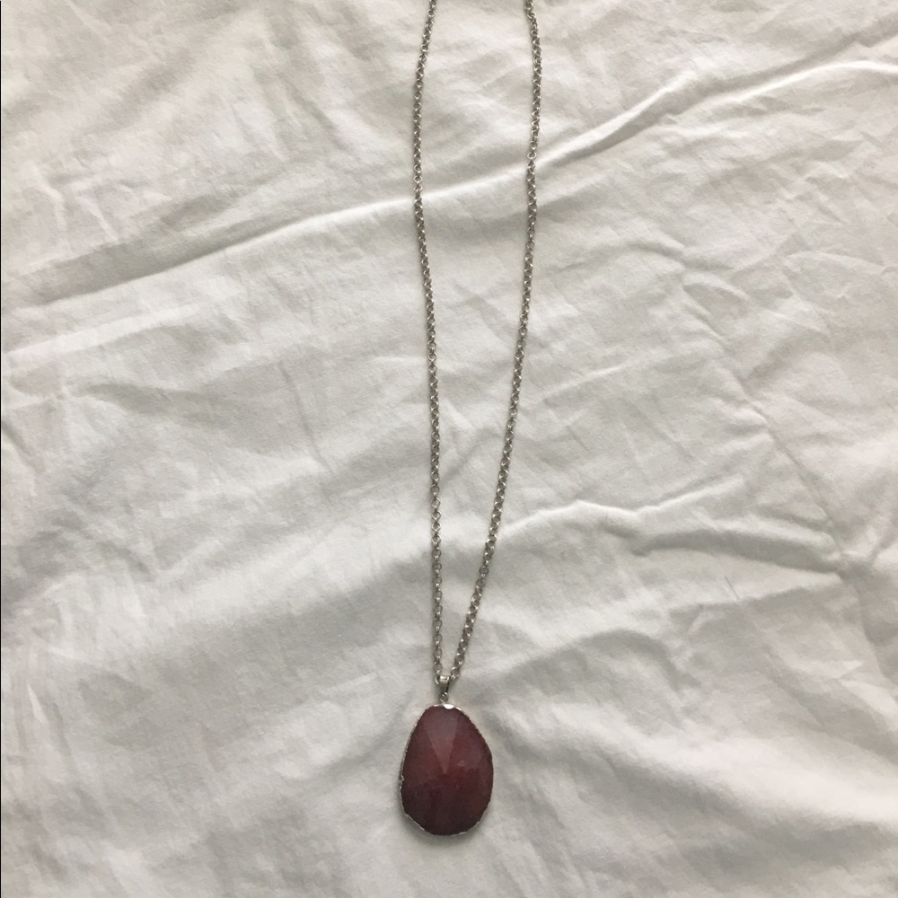 Long gem necklace