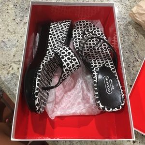Branch new Coach Felecia wedge sandals!!