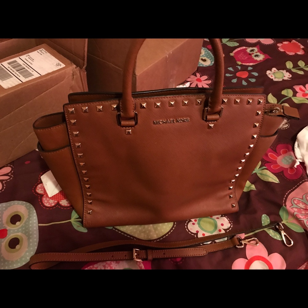 Authentic large Michael Kors studded Selma