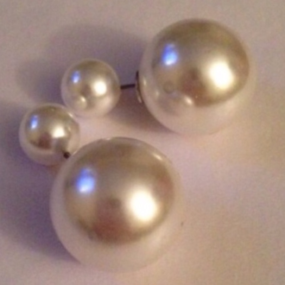 Front back pearl earrings