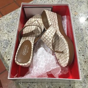 Brand new Coach Felecia wedges!!