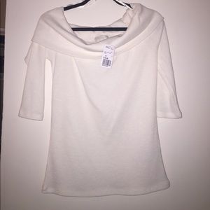 Ivory off the shoulder blouse