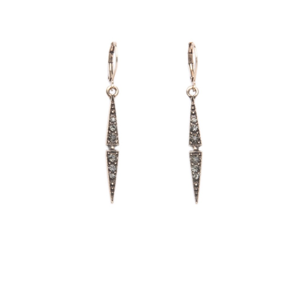 Crystal pave spike earrings statement