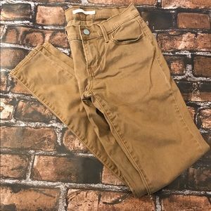 British Khaki Levi's 710 super skinny pants