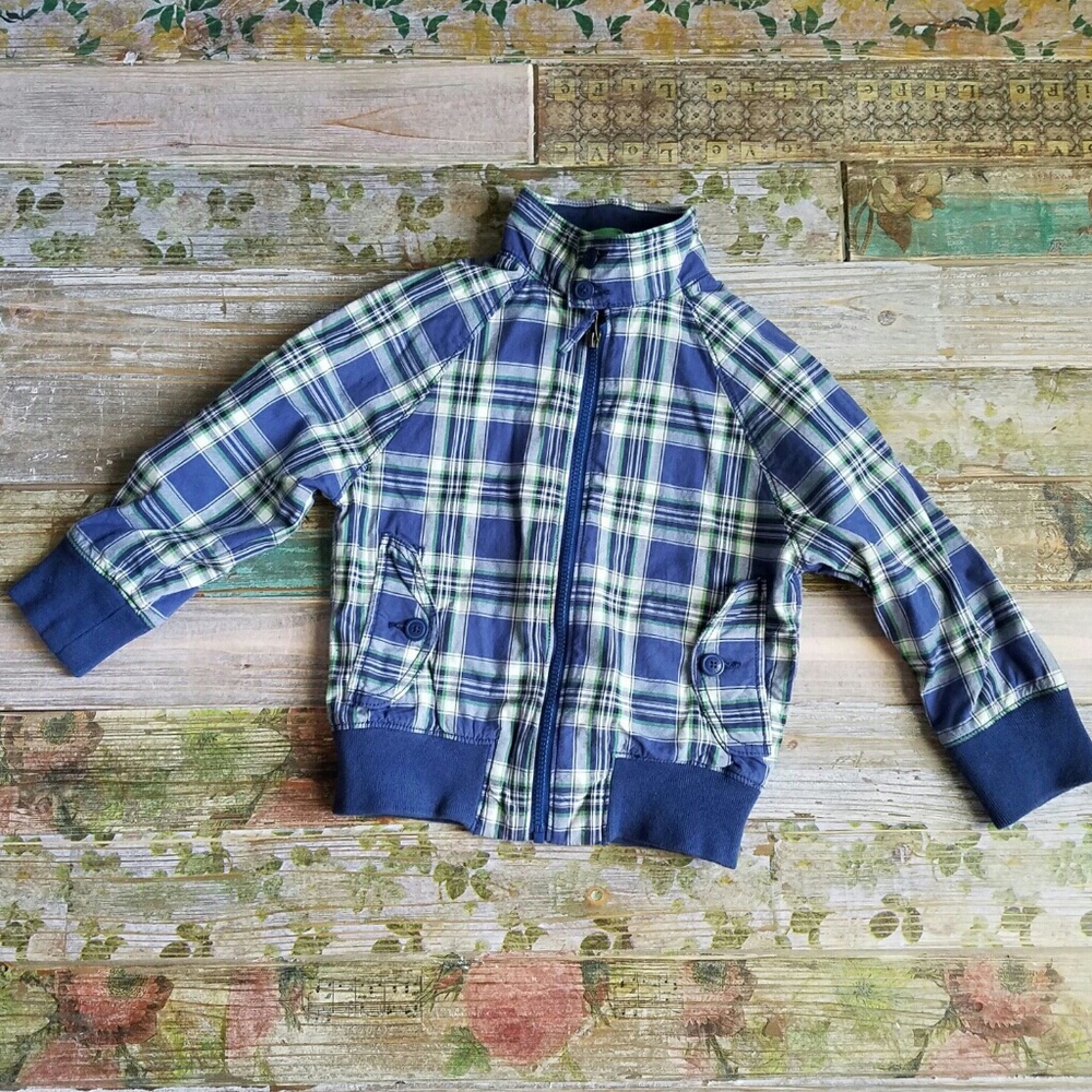 Gap Kids Plaid Harrington Lightweight Jacket