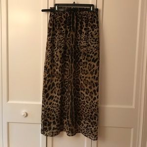 Leopard Print Maxi Skirt