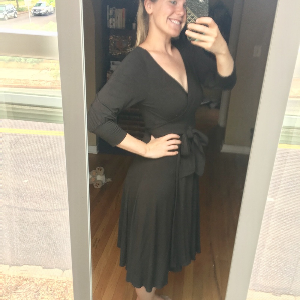 Theory Chocolate Wrap Dress
