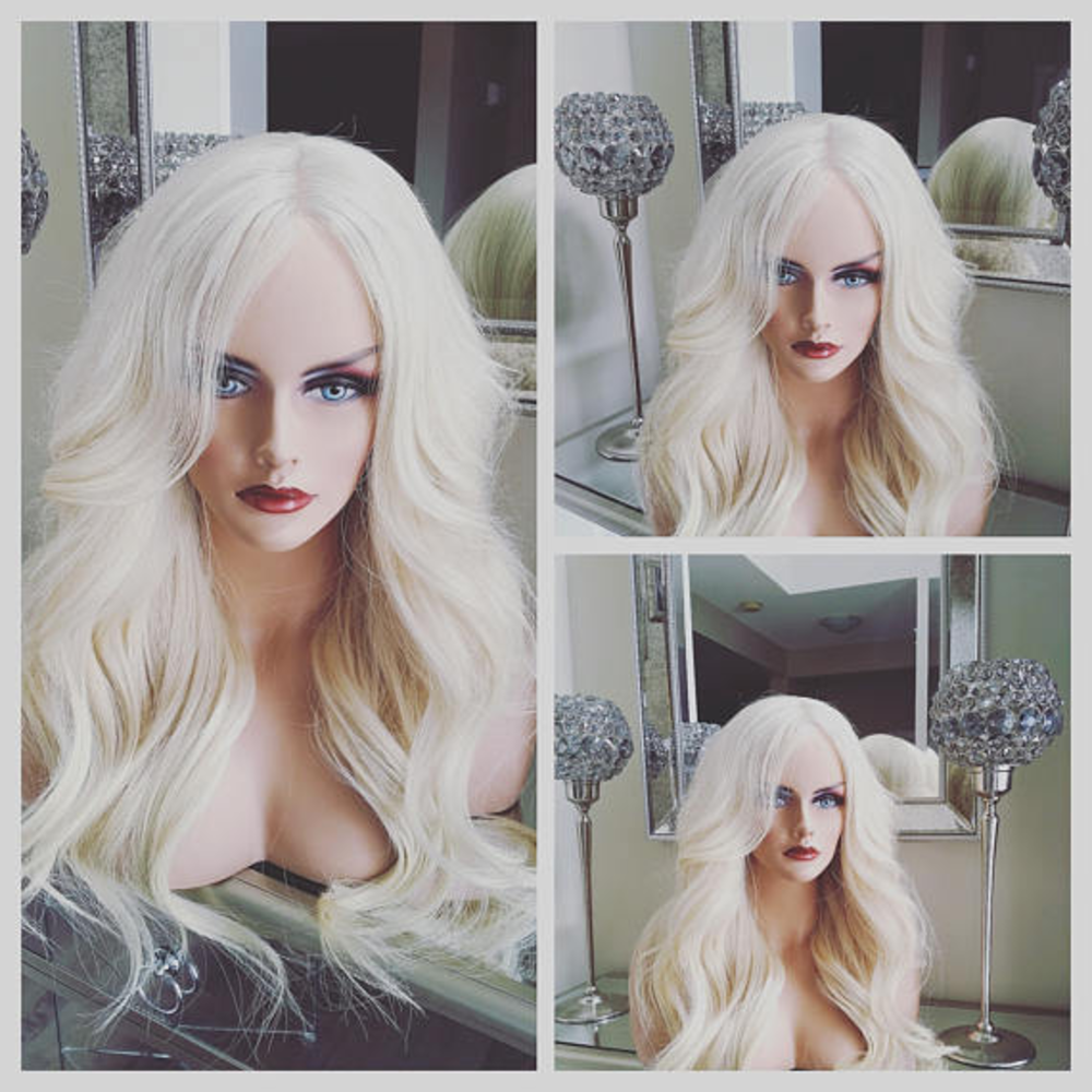 European Platinum Blonde Full Lace Wig  22-26 inch
