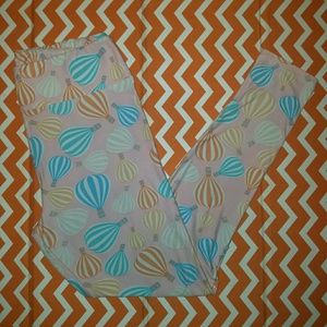 Lularoe TC Leggings Light Pink Hot Air Balloons