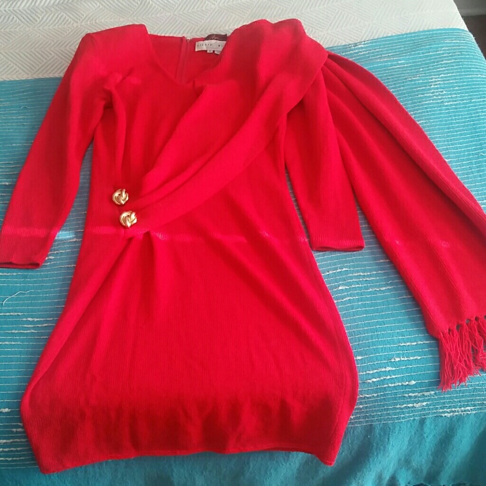 VTG Unique Lillie Rubin Red Dress!♡ *6*