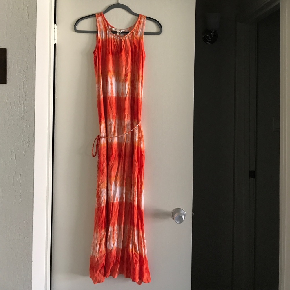 Two by Vince Camuto orange tie-dye dress