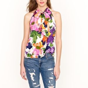 J. Crew Bow Cami in Garden Floral
