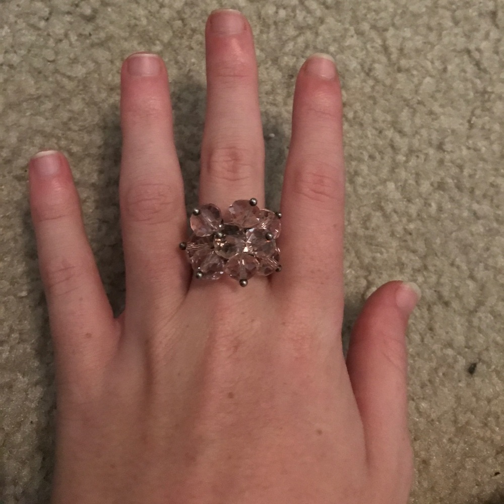 Baby pink adjustable ring