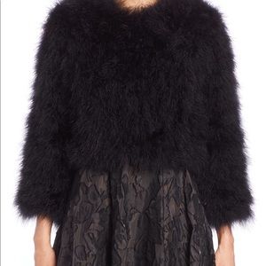 BCBG Maxazria Cropped feather jacket! BRAND NEW