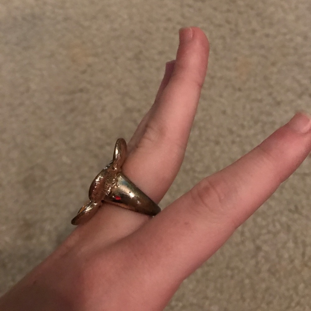 Orange statement flower ring - Picture 2 of 2