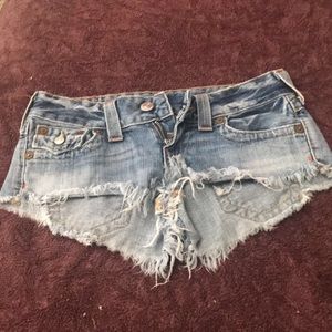 True religions shorts size 25