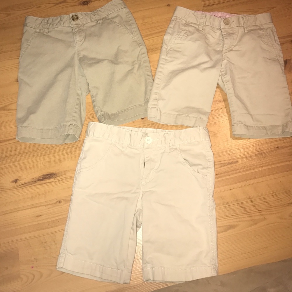 3 pairs of girls khaki uniform bottoms