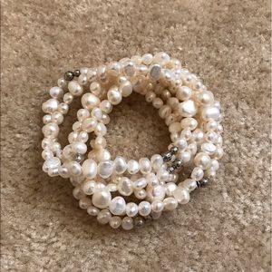 Silpada freshwater pearl stackable bracelet