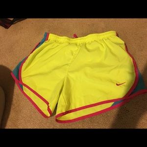 Yellow Nike shorts size small