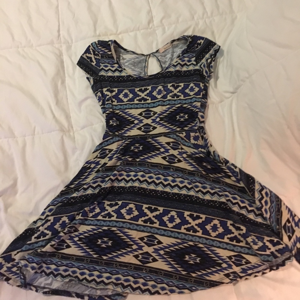Beautiful blue aztec printed dress
