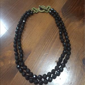 Heidi Daus black beaded necklace
