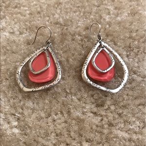 Silpada Sterling silver and coral earrings
