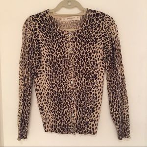 Zara knit leopard print cardigan