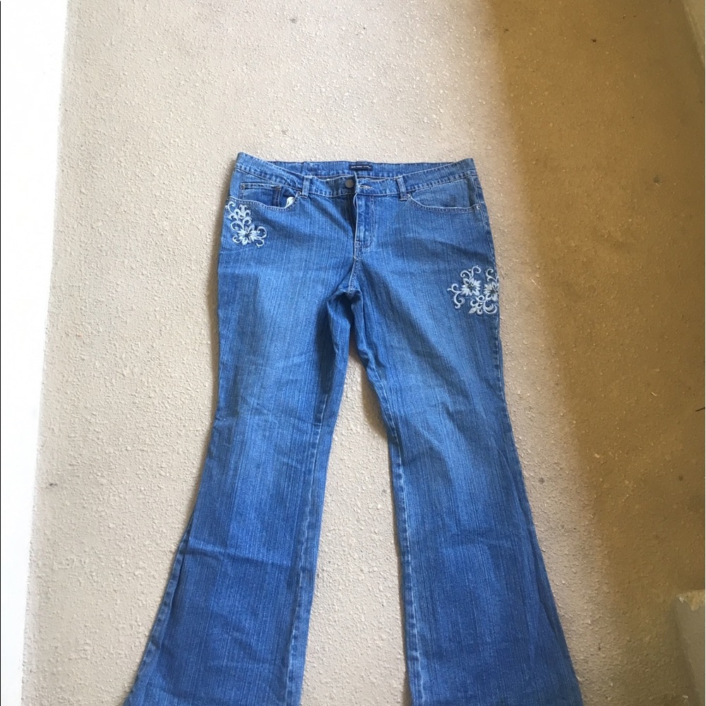 New York & Company Flower Bootcut Jeans