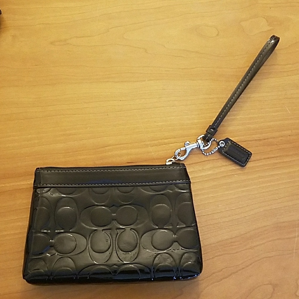 Coach patent leather wristlet