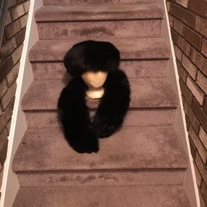 Black Mink Hat & Black Mink Boa