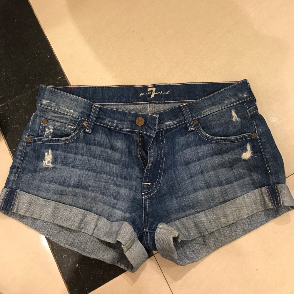 Seven for All Mankind cuffed jean shorts