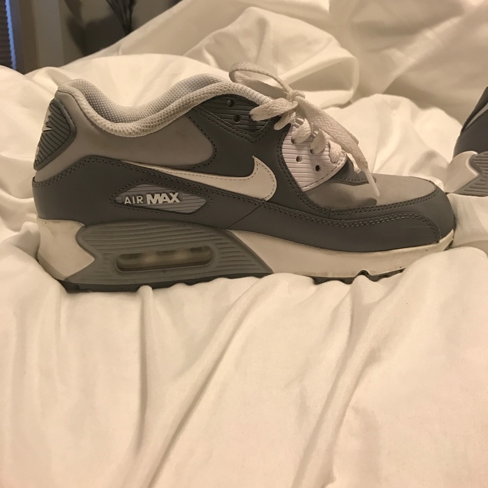 gray/white Nike Air Max Shoes