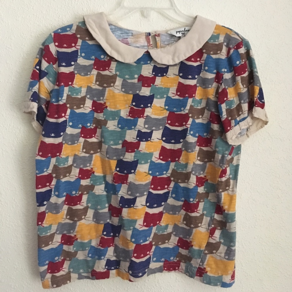collared cat blouse